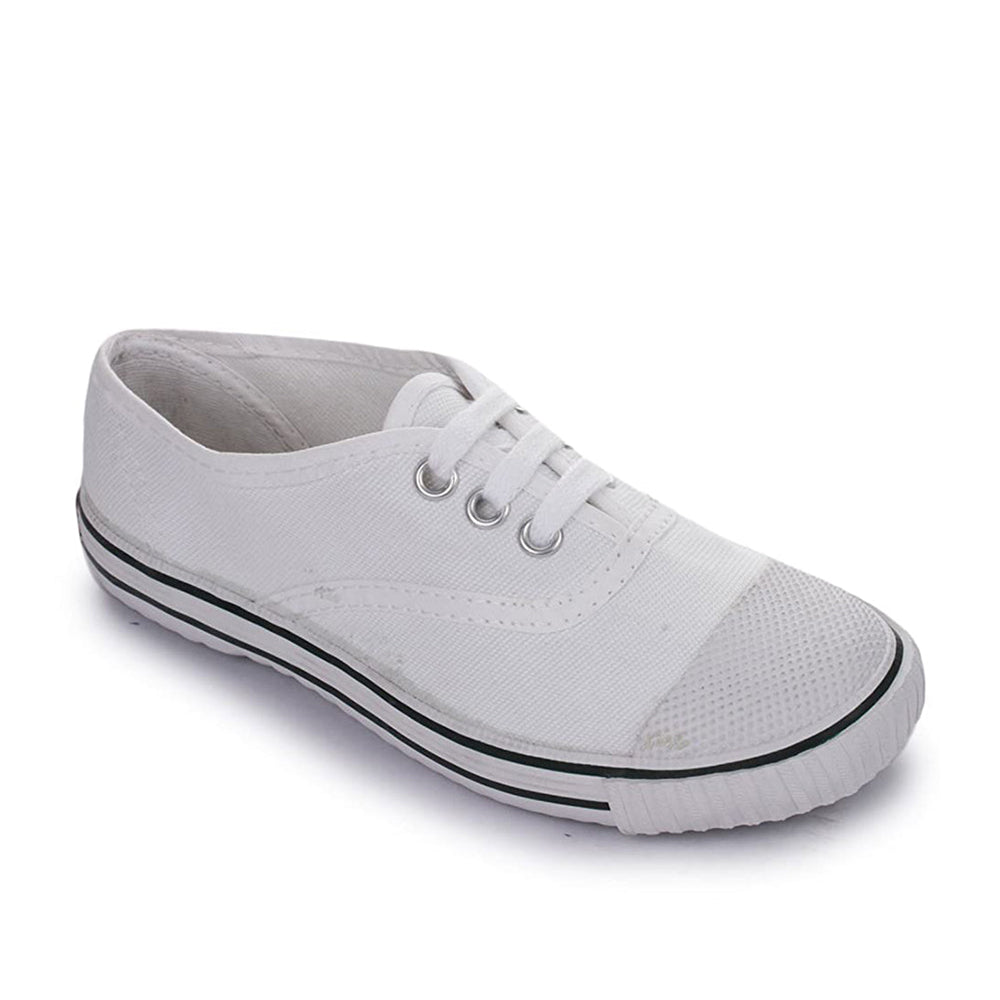 Buy Prefect White Lacing PT School Shoes For Kids SKOOLTENIS By Liberty