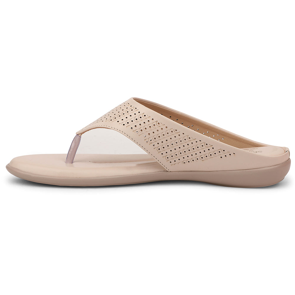 Senorita Cream Casual Slipper For Women AGL-101 