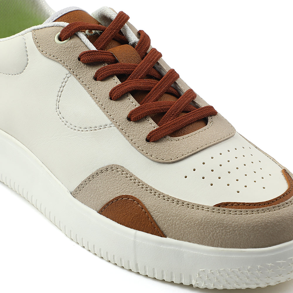 Leap7x Brown Casual Lacing Sneakers For Men AMAZER-3E 