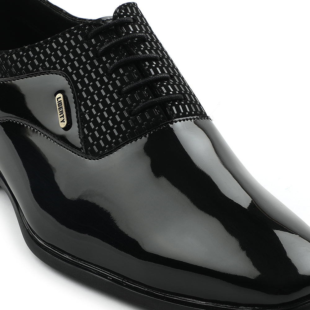 Fortune Black Formal Lacing Oxford Shoes For Mens A998-07 