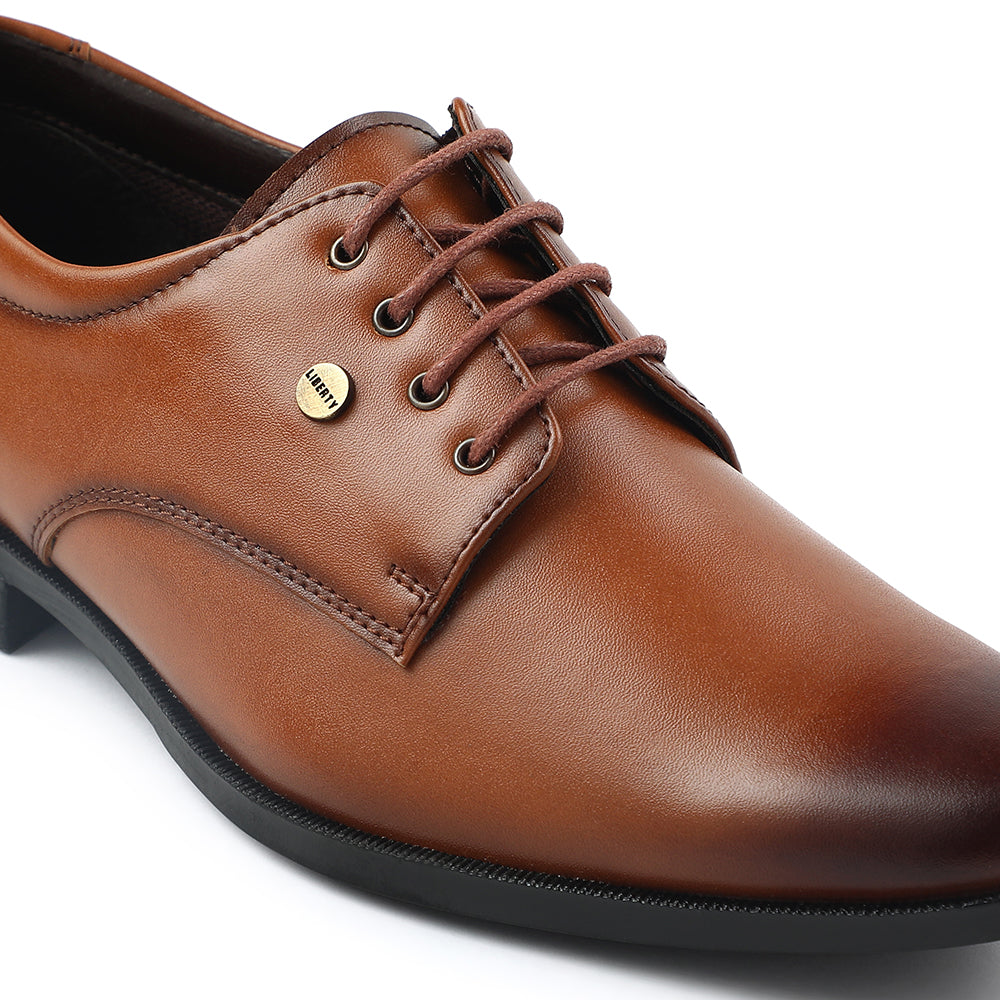 Fortune Tan Formal Lacing Derby Shoes For Men BENSTOCK1E 