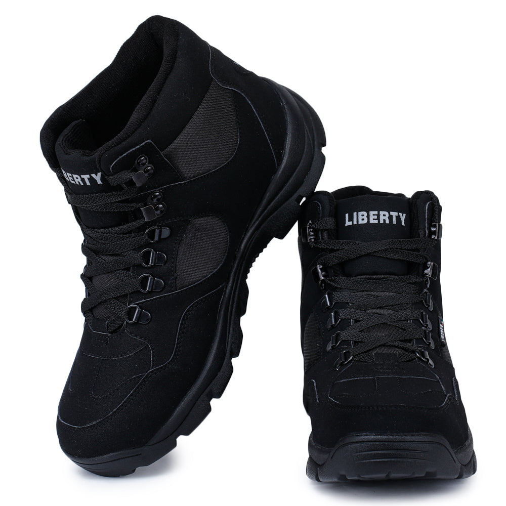 Freedom Lacing Black Safety Shoes For Men EVEREST-4 By Liberty