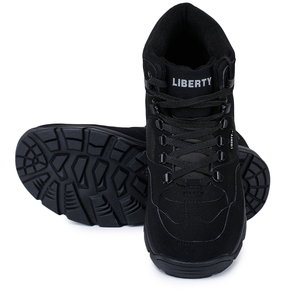 Freedom Lacing Black Safety Shoes For Men EVEREST-4 By Liberty