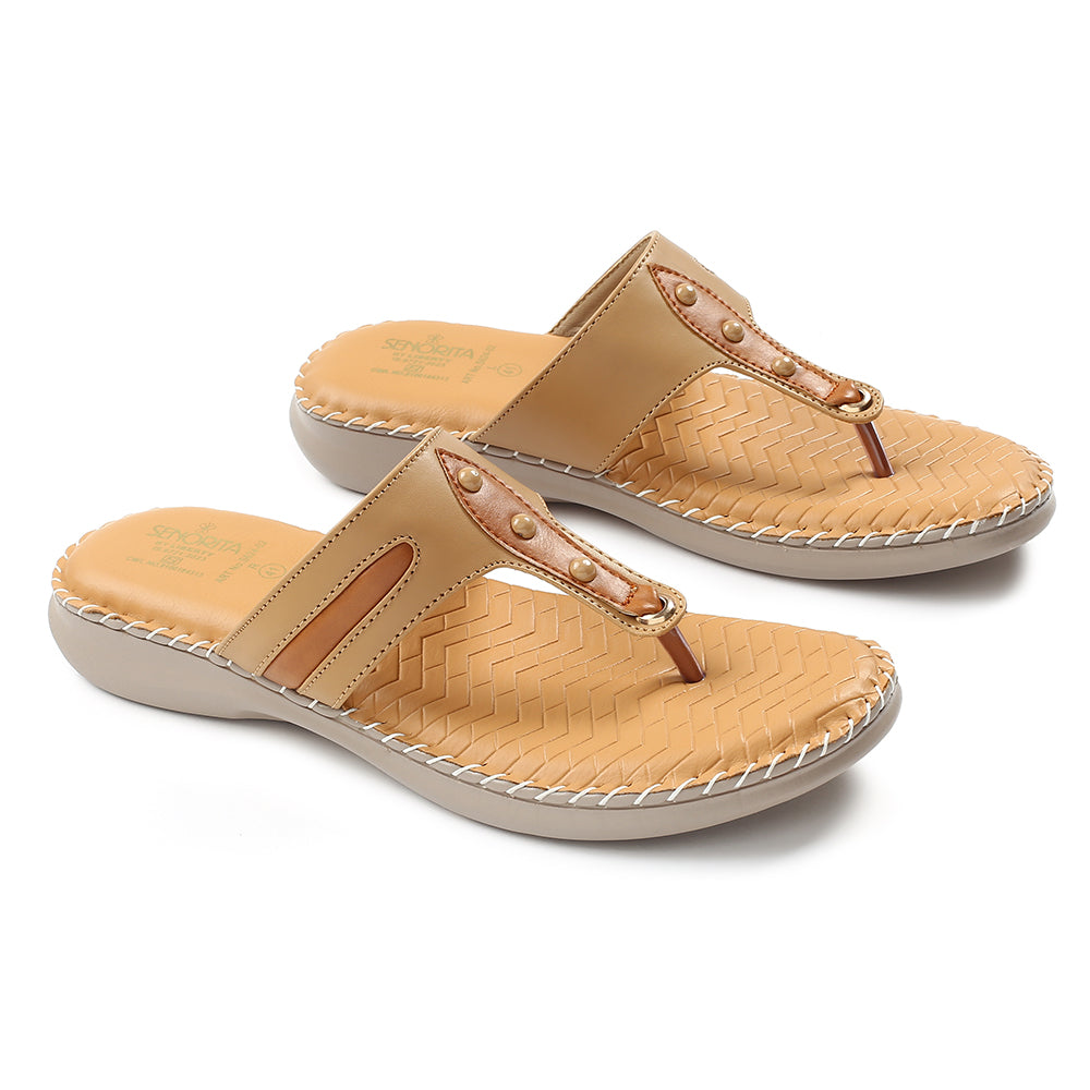 Senorita Beige Casual Slipper For Women S624-02 