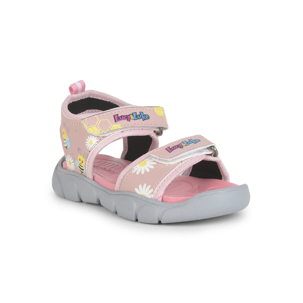 Lucy & Luke Casual Pink Sandal For Kids FLYNN-41 By Liberty