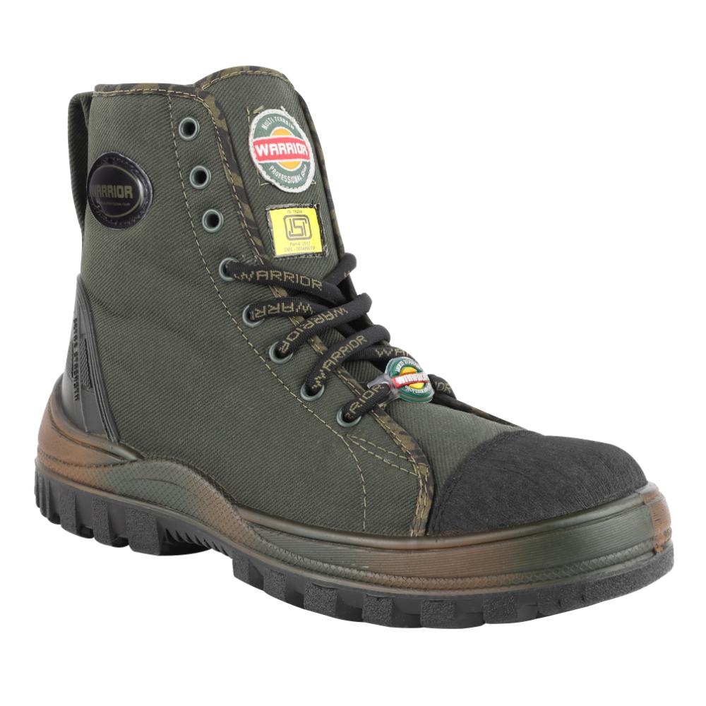 Warrior Soft Toe Black & Olive Defence Jungle Boot for Men JUNGLEKING By Liberty