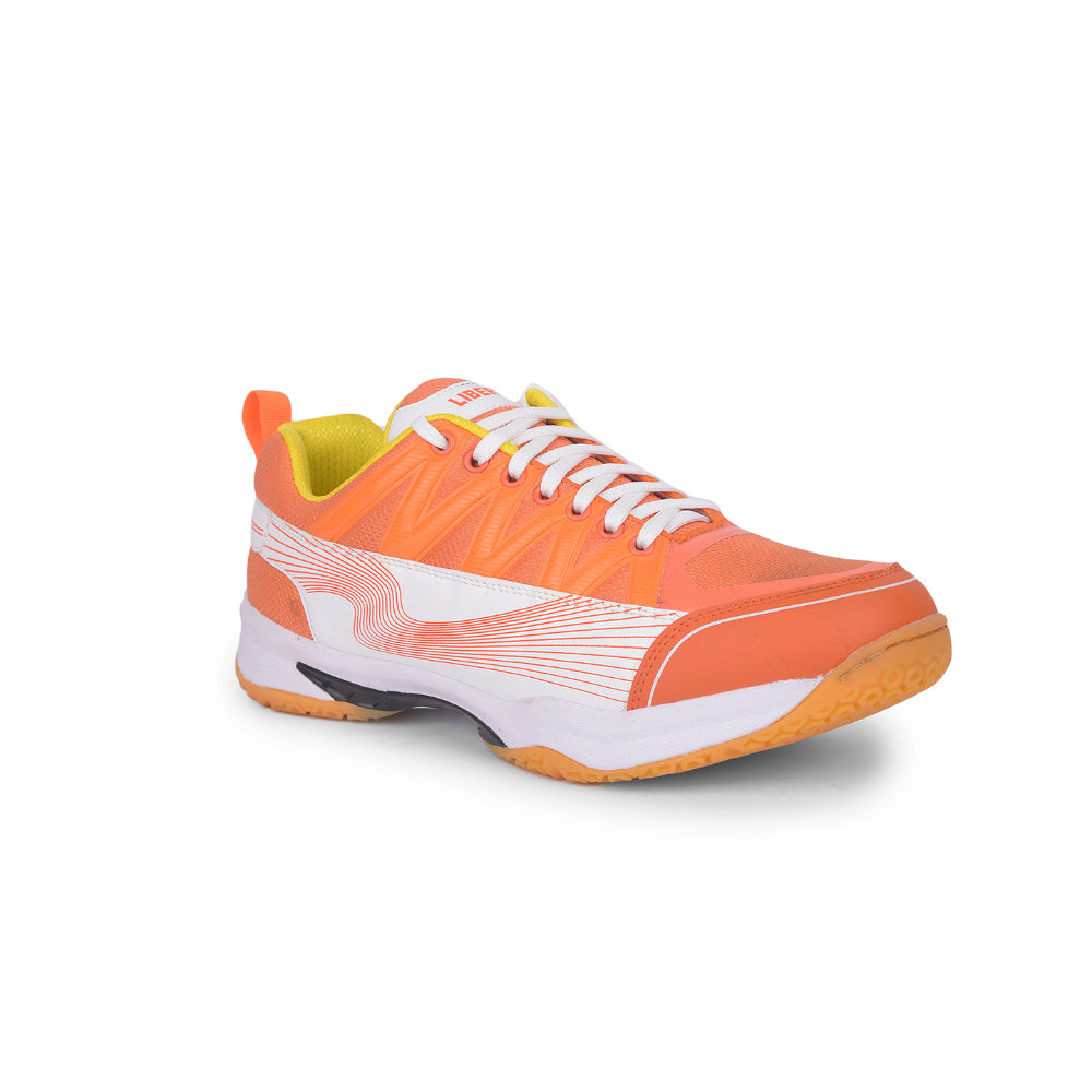 FREEDOM Sports Orange Badminton Shoes For Men GRIPPER-1 By Liberty