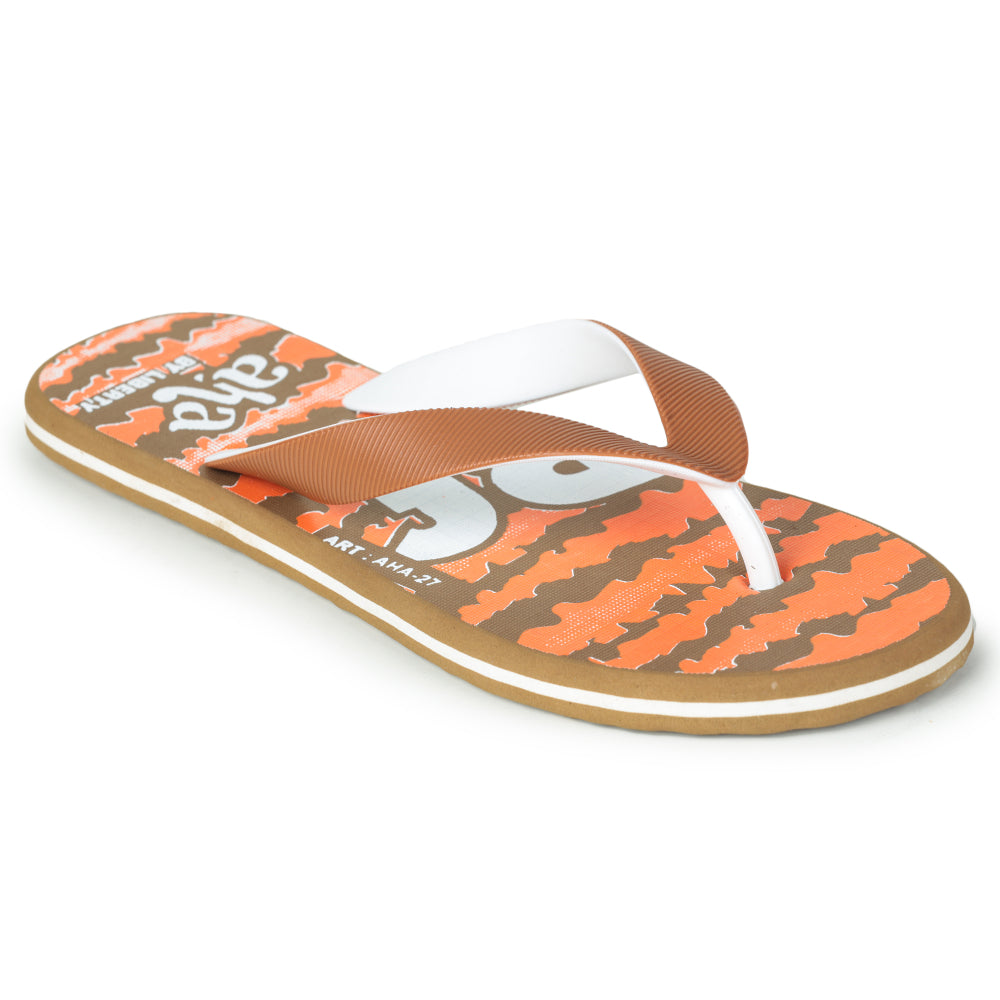 A-HA By Casual Orange Flip-Flops For Men AHA-27 By Liberty