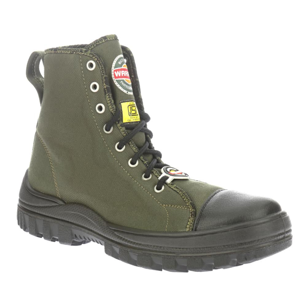 Warrior Anti Spike Toe Cap Olive Green Defence Jungle Boot For Men 319-5 By Liberty