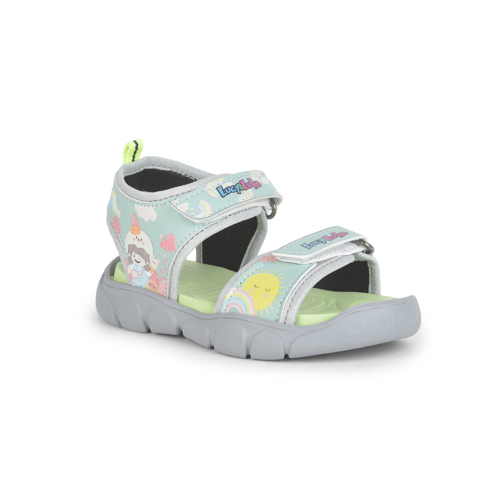 Lucy & Luke Casual L.Green Sandal For Kids FLYNN-41 By Liberty