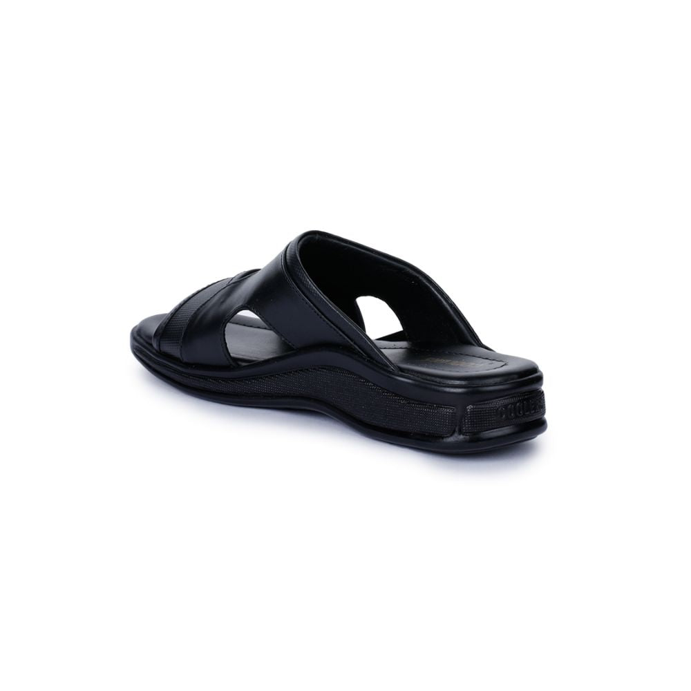 Coolers Casual (Black) Slippers For Men 25-12 By Liberty