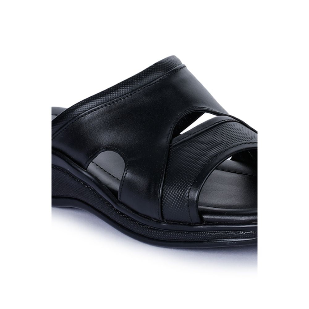 Coolers Casual (Black) Slippers For Men 25-12 By Liberty