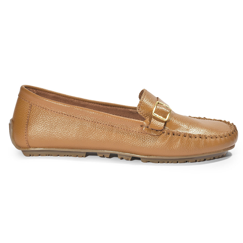 Healers Formal Shoes Tan Loafers For Women 274-21 By Liberty