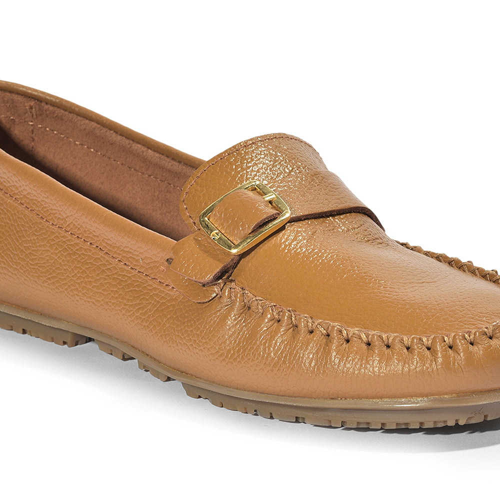 Healers Formal Shoes Tan Loafers For Women 274-21 By Liberty