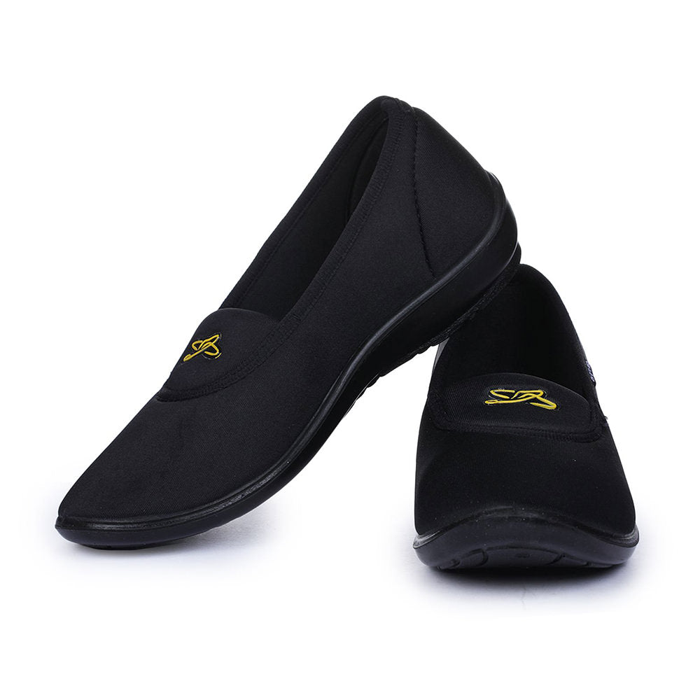 Gliders (Black) Casual Ballerina Shoes For Women FB-3 BLK By Liberty