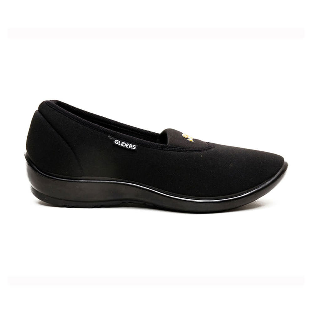 Gliders (Black) Casual Ballerina Shoes For Women FB-3 BLK By Liberty