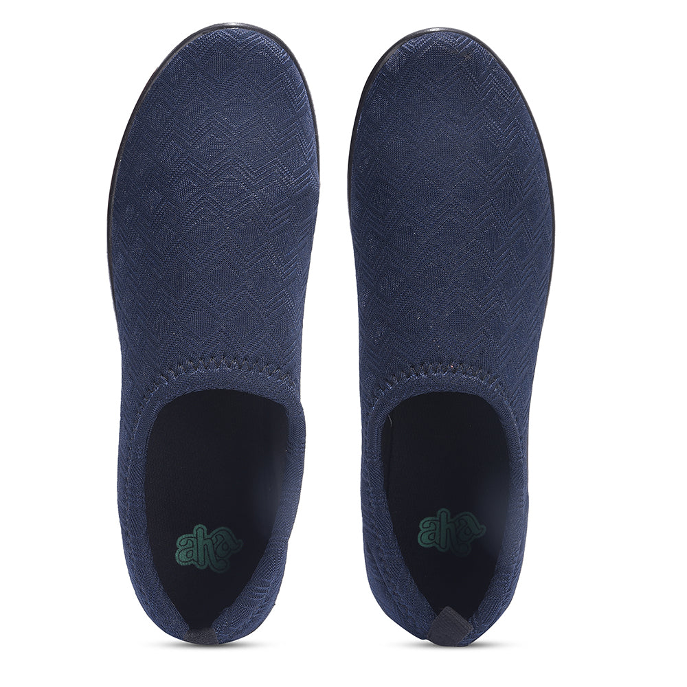 A-HA By Liberty MARINA-25 Women Casual Navy Blue Ballerina Shoes