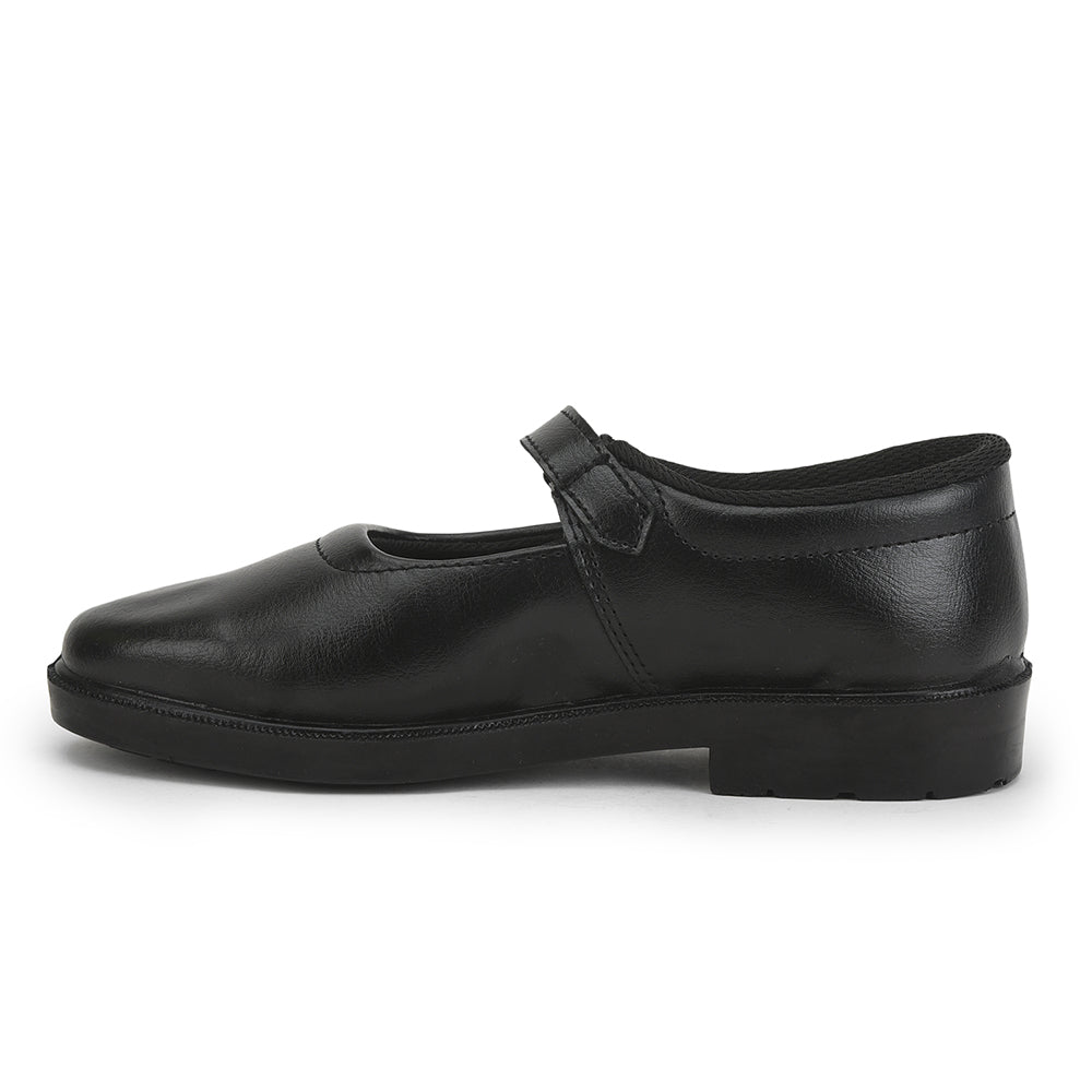 Prefect (Black) Ballerina School Shoes For Kids SKOOLGRLPU By Liberty