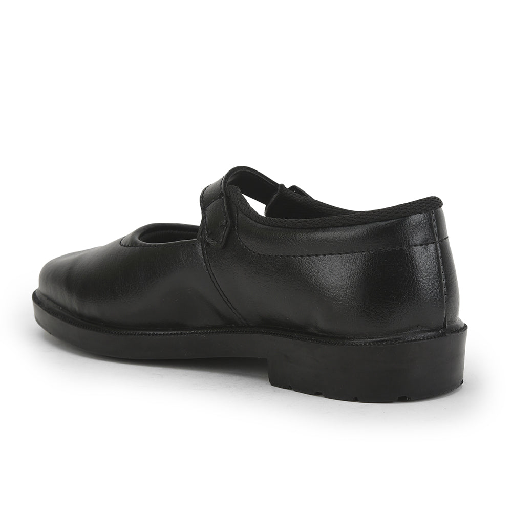 Prefect (Black) Ballerina School Shoes For Kids SKOOLGRLPU By Liberty