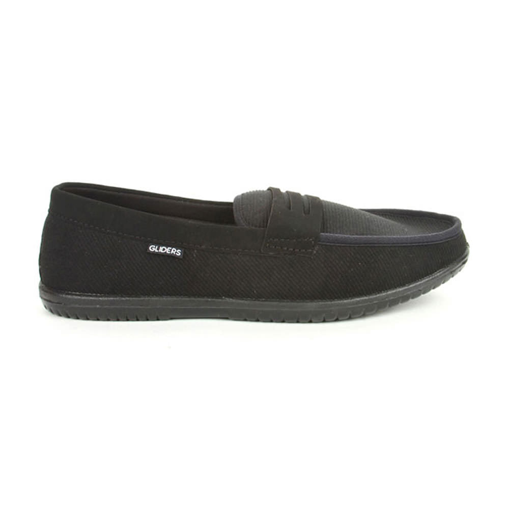 Gliders (Black) Casual Slip on Shoes For Men EXCITOR By Liberty