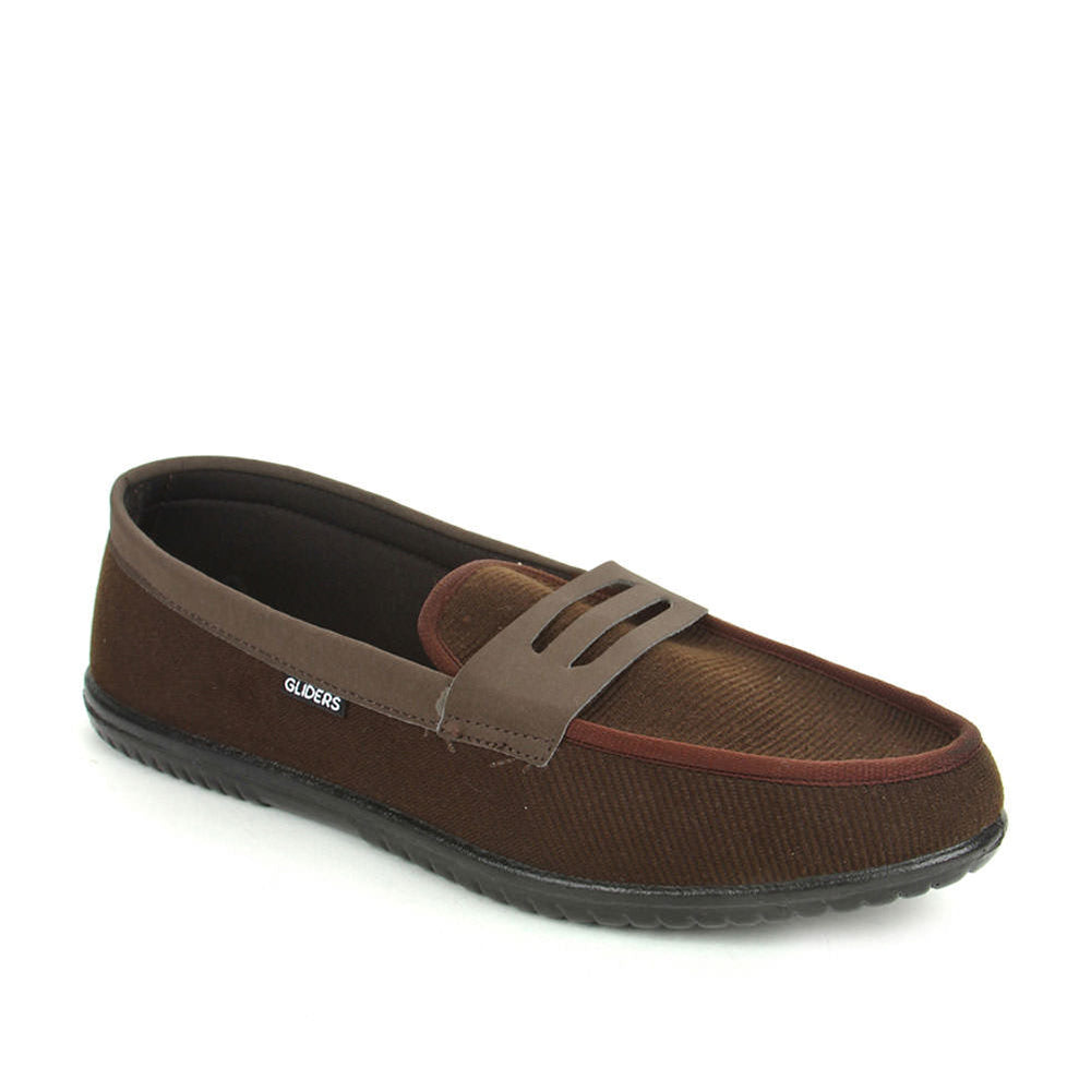 Gliders (Brown) Casual Slip on Shoes For Men EXCITOR By Liberty