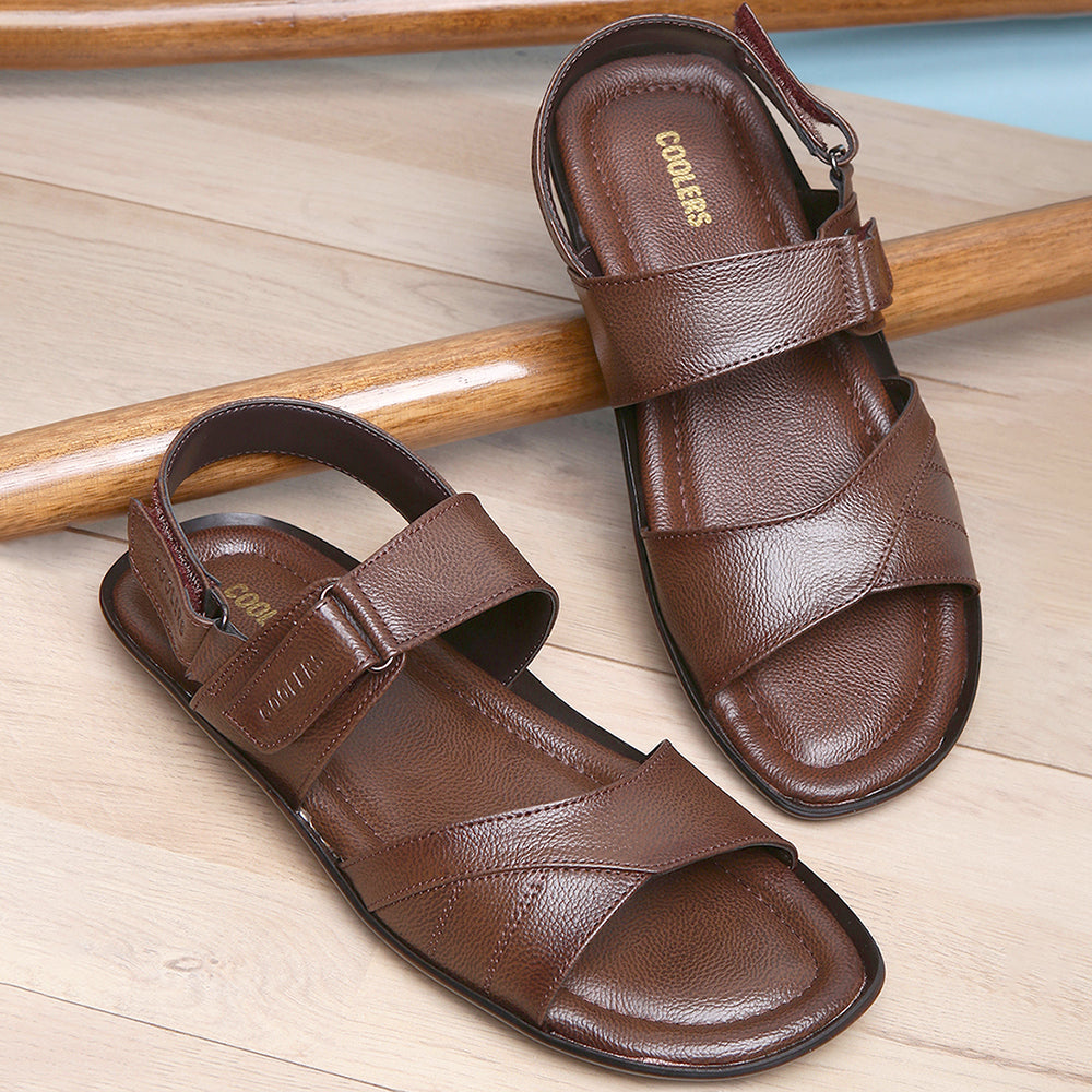 Coolers Formal (Brown) Sandals For Men LAF-22N By Liberty