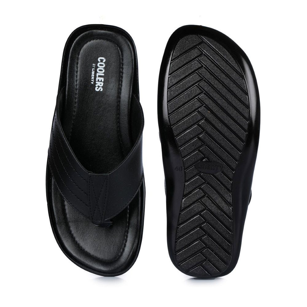 Coolers Casual (Black) Slippers For Men COOL99-12 By Liberty