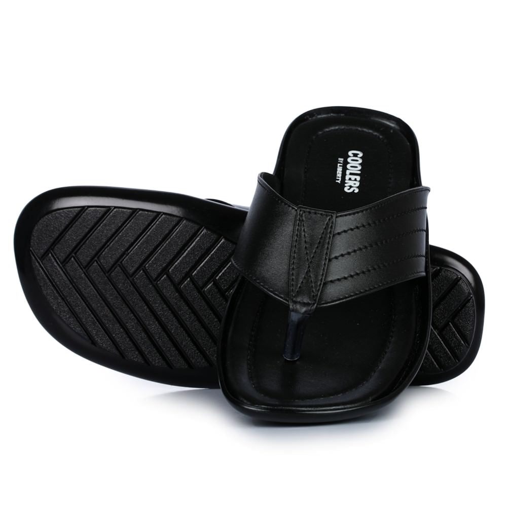 Coolers Casual (Black) Slippers For Men COOL99-12 By Liberty