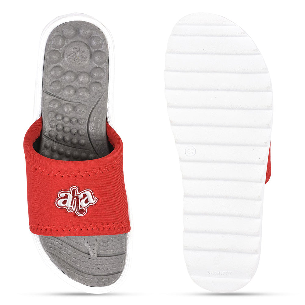 A-HA By Liberty Red Slides For Women WAGAS-1