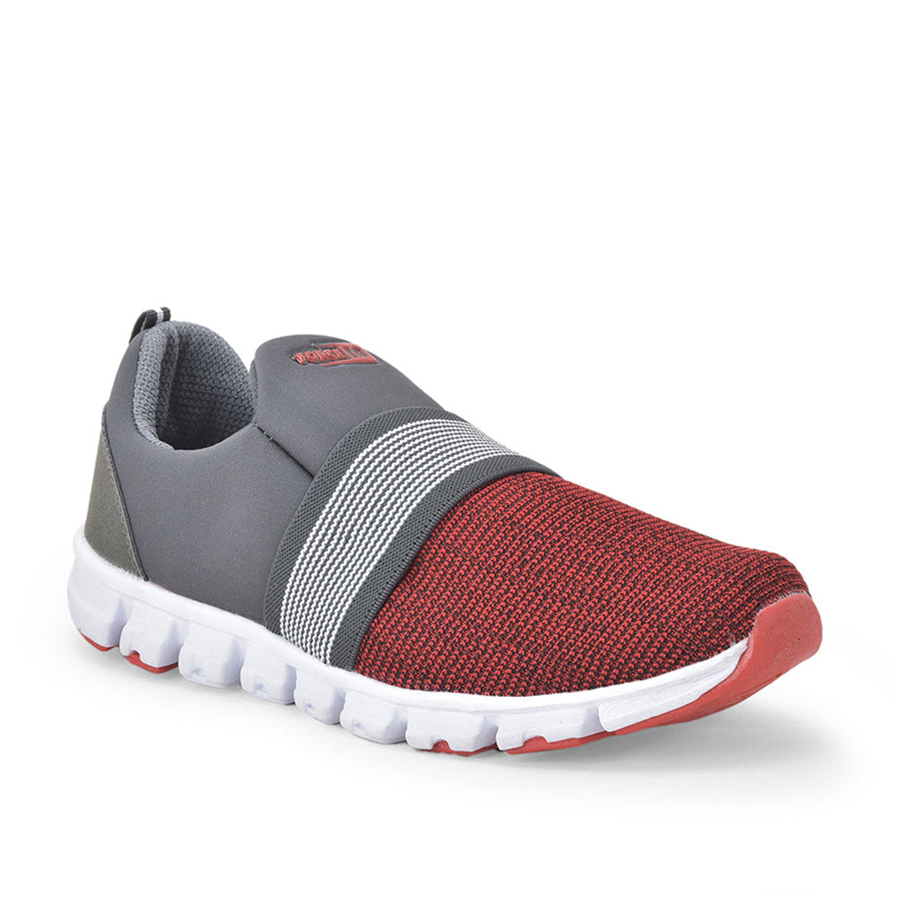 Force 1 Sports Red Slip-on Walking Shoes For Men FLEXPRO-15 By Liberty