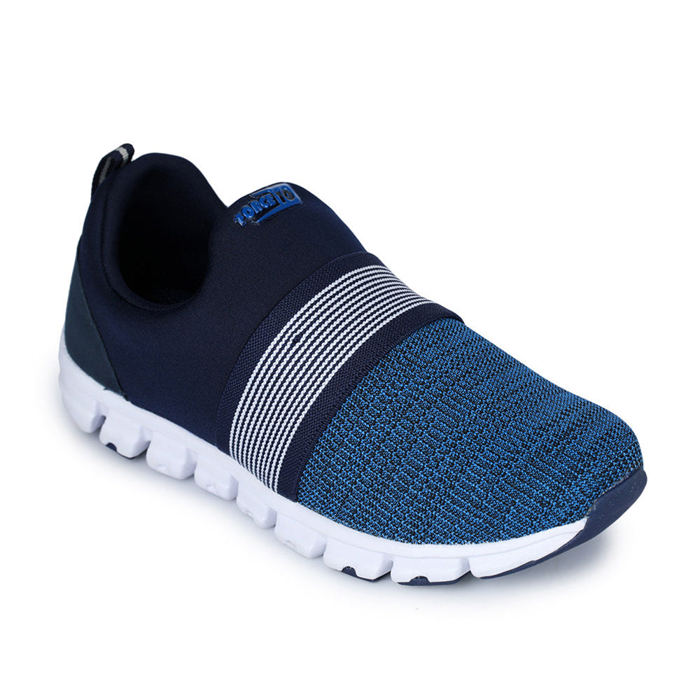 Force 1 Sports Blue Slip-on Walking Shoes For Men FLEXPRO-15 By Liberty