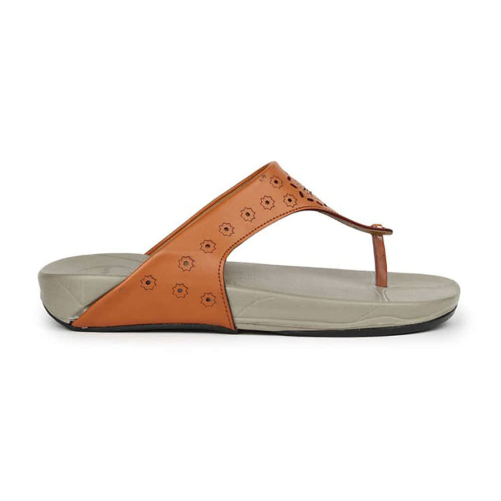 Gliders (Tan) Casual Slippers For Women DIVA-L1A By Liberty