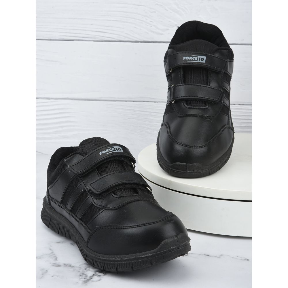 Force 1 School Non Lacing Shoes For Kids (Black) Gola-3 By Liberty