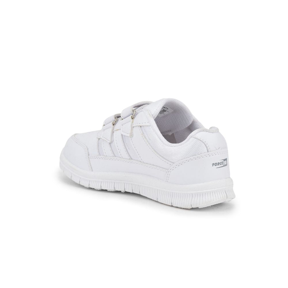 Force 1 School Non Lacing Shoes For Kids (White) Gola-3 By Liberty