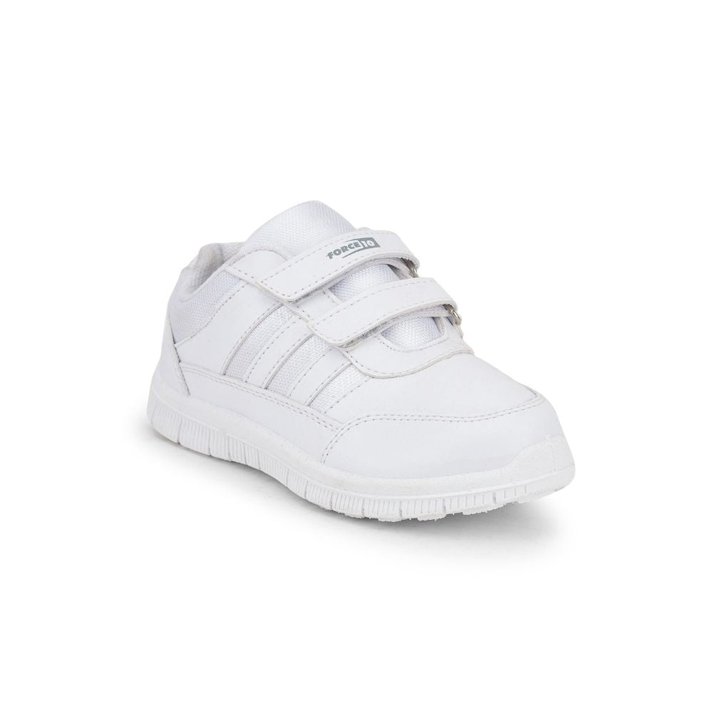 Force 1 School Non Lacing Shoes For Kids (White) Gola-3 By Liberty