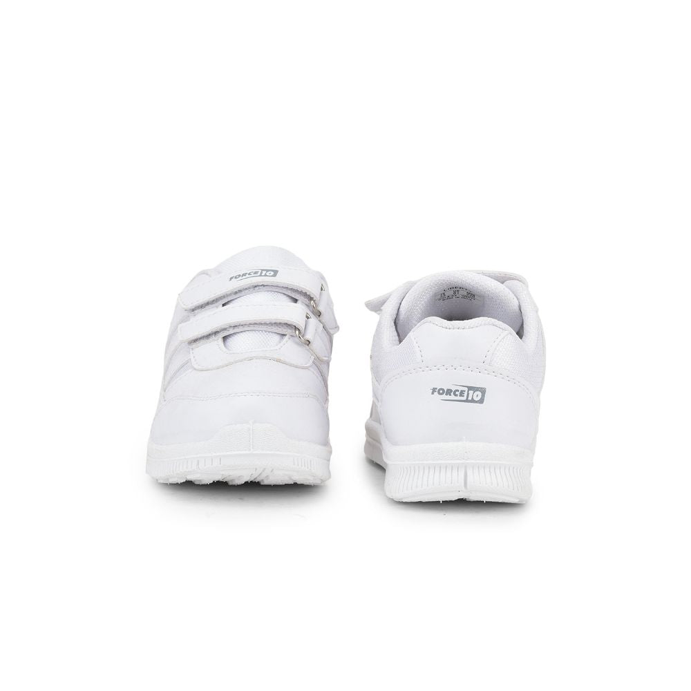 Force 1 School Non Lacing Shoes For Kids (White) Gola-3 By Liberty