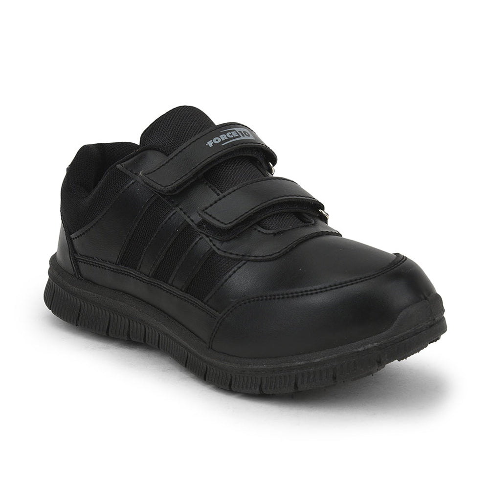 Force 1 School Non Lacing Shoes For Kids (Black) GOLA-3 By Liberty