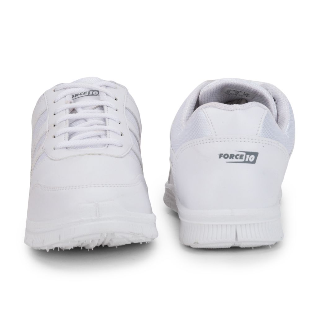 Force 1 School Lacing Shoe For Kids ( White ) Gola-3L By Liberty