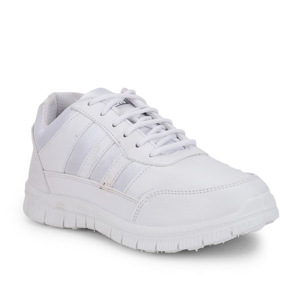 Force 1 School Lacing Shoe For Kids ( White ) Gola-3L By Liberty