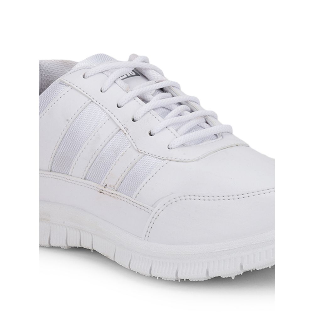 Force 1 School Lacing Shoe For Kids ( White ) Gola-3L By Liberty