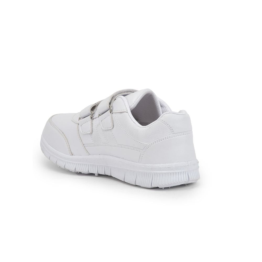 Force 1 By Liberty Kids GOLA-SCHV White School Non Lacing Shoes