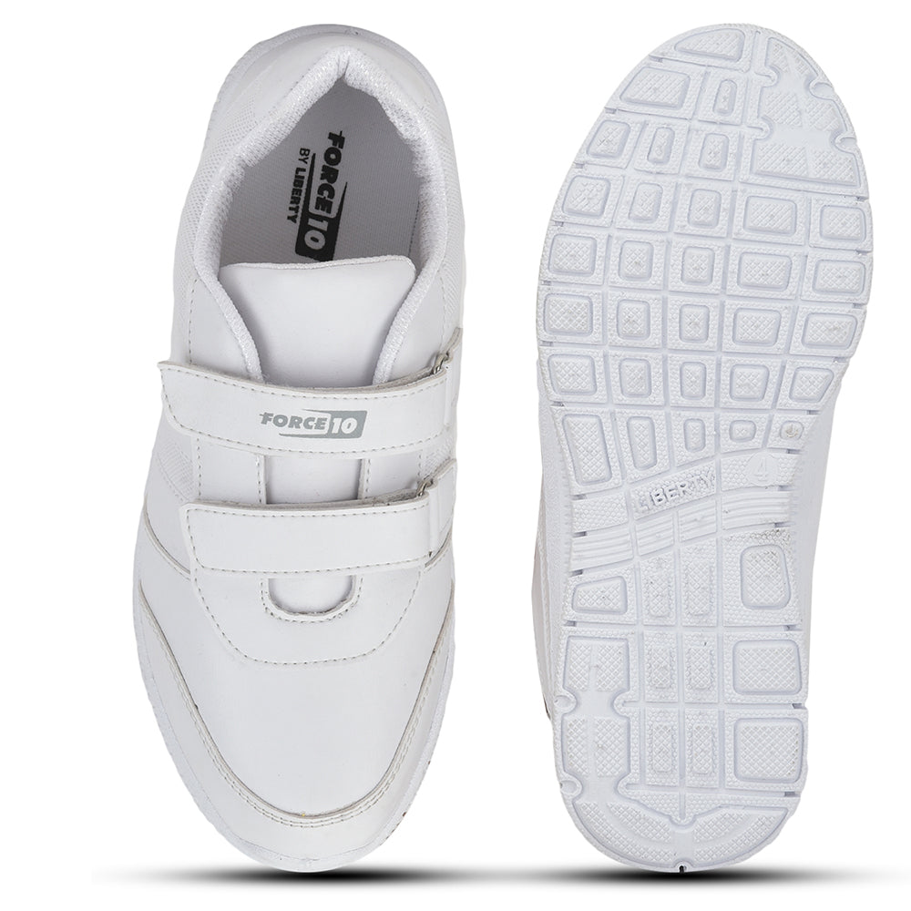 Force 1 By Liberty Kids GOLA-SCHV White School Non Lacing Shoes