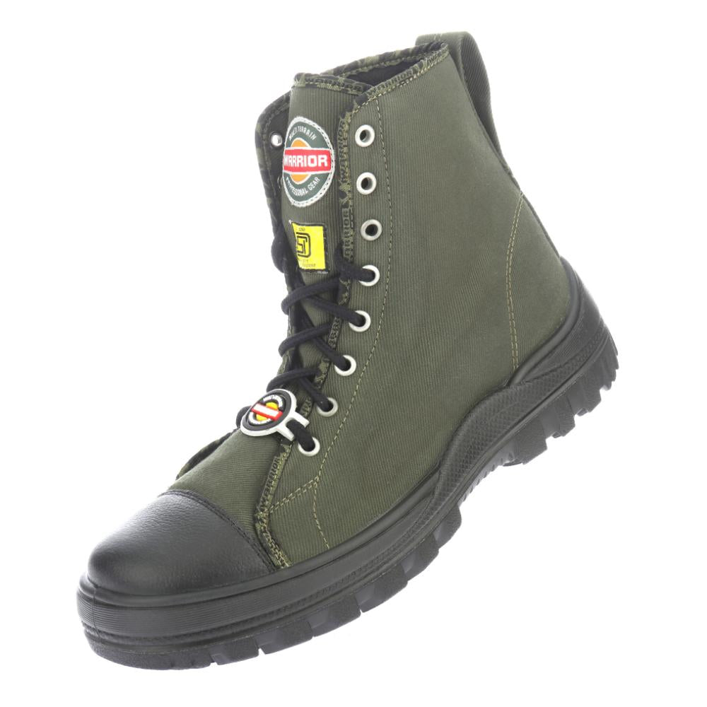 Warrior Anti Spike Toe Cap Olive Green Defence Jungle Boot For Men 319-5 By Liberty