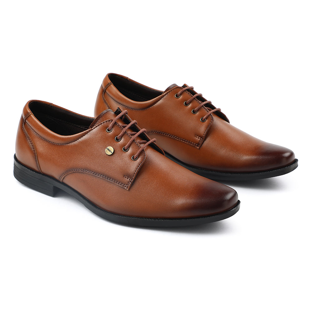 Fortune Tan Formal Lacing Derby Shoes For Men BENSTOCK1E 