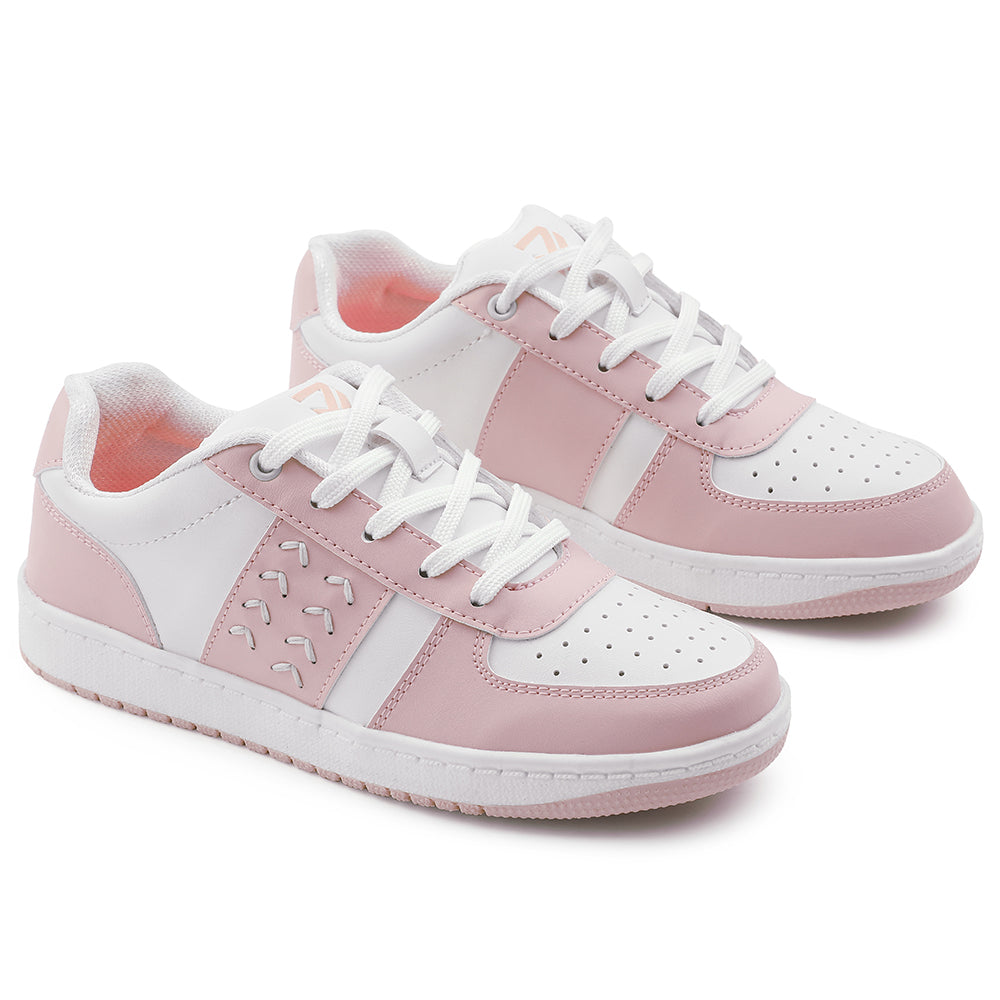 Leap7x Lacing Peach Casual Sneakers For Women NEXTY-2E 