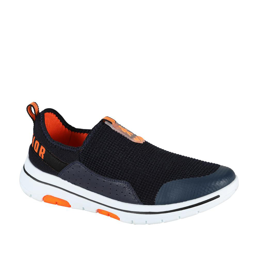 Warrior Orange Non-Lacing Casual Shoes For Men Easy Walk By Liberty