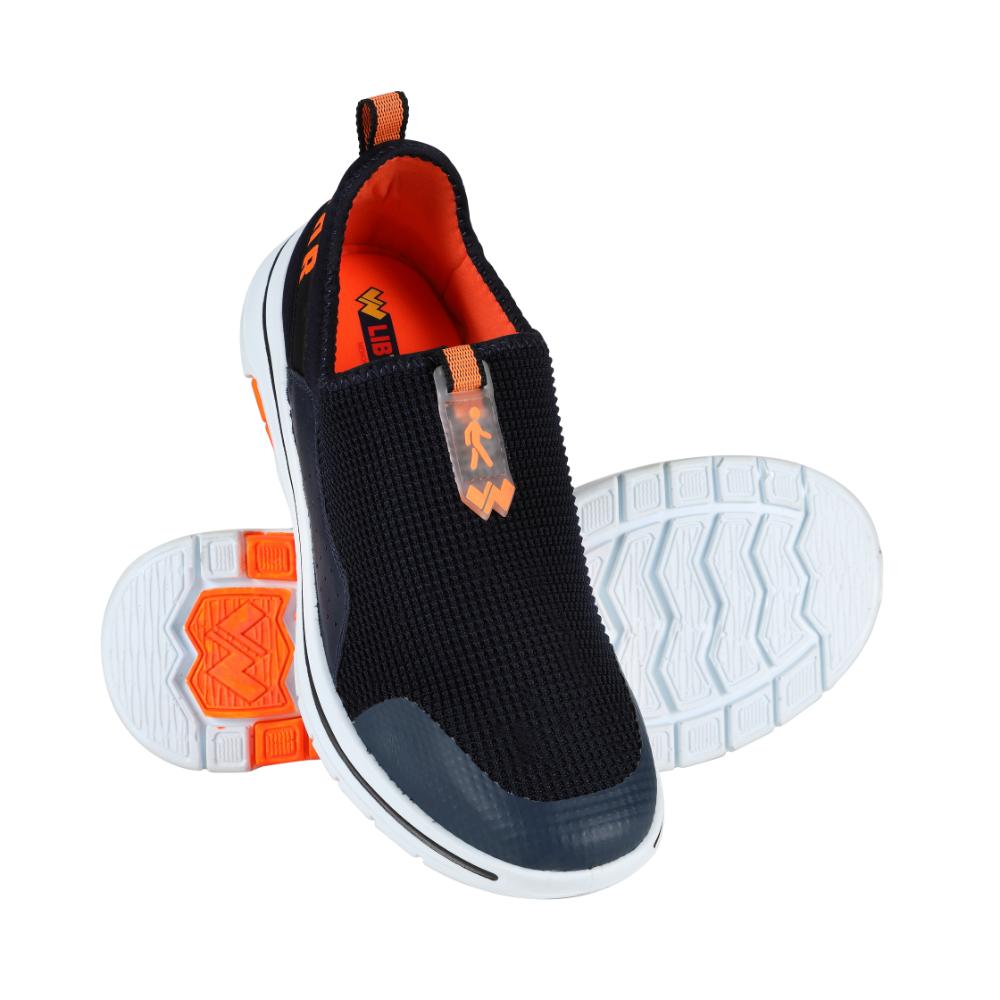 Warrior Orange Non-Lacing Casual Shoes For Men Easy Walk By Liberty