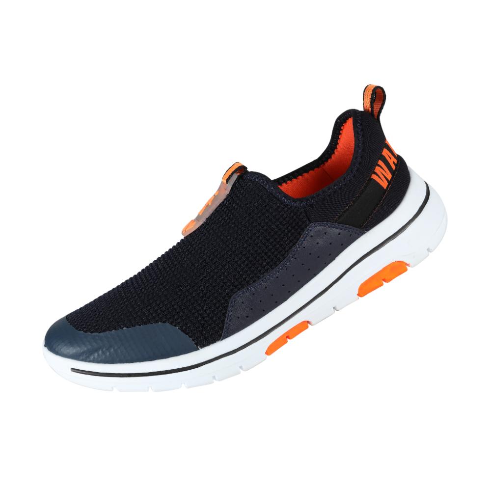 Warrior Orange Non-Lacing Casual Shoes For Men Easy Walk By Liberty