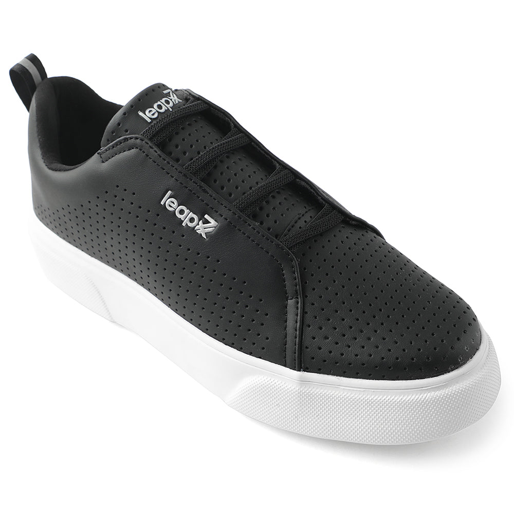 Leap7x Lacing Black Casual Sneakers For Men CROATIA-2E 