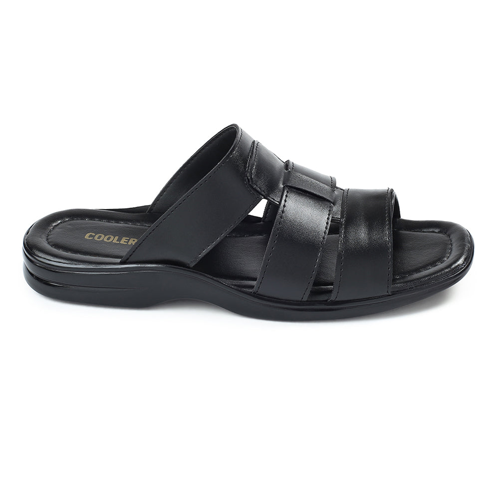 Coolers Black Casual Slipper For Men COOL99-628 